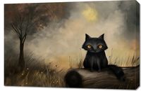 Obraz 90x60cm Czarny Kot