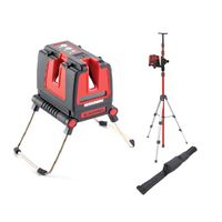 Laserowy Niwelator liniowo-krzyżowy statyw tyczka 3,2 KA873S 30m IP54 KAPRO