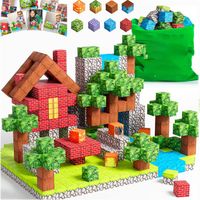 MAGNETYCZNYCH KLOCKÓW KONSTRUKCYJNYCH MINECRAFT LAS ZABAWKA LOGICZNA 100EL