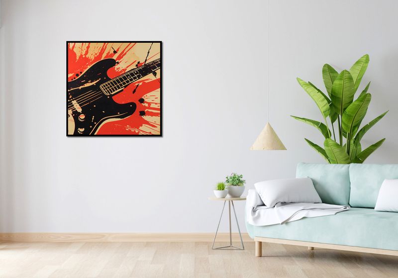 Plakat 80x80cm Gitara Elektryczna zdjęcie 4