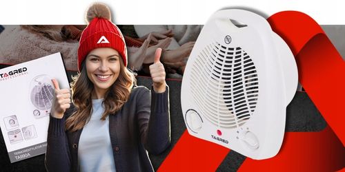 Grzejnik elektryczny Termowentylator Wydajna Farelka z Termostatem 2000W na Arena.pl