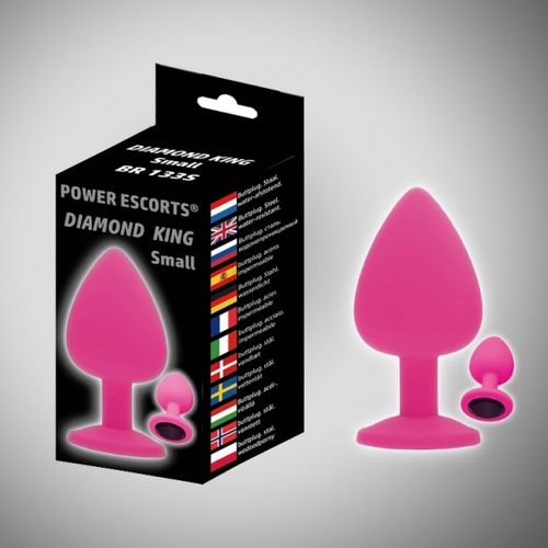 plug-diamond king small -butt plug-pink/pink stone na Arena.pl