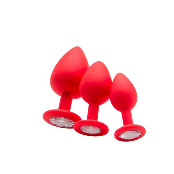 Diamond Butt Plug - Regular Red zdjęcie 3