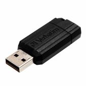 verbatim pendrive 64gb usb-a 2.0pinstripe czarny/black 49065