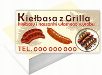 Wizytówki firmowe 100szt RÓŻNE WZORY do wyboru KIEŁBASA Z GRILLA