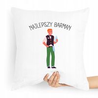 Poduszka Prezent Dla Barmana Najlepszy Barman Z Nadrukiem Ze Zdjęciem