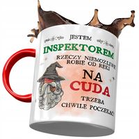 Kubek Czerwony Dla Inspektora Na Cuda Trzeba Z Nadrukiem Ze Zdjęciem