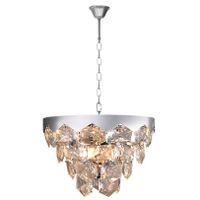 Pałacowa LAMPA wisząca GRACE ML5993 Milagro kryształowa OPRAWA okrągły ZWIS na łańcuchu chrom