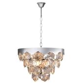 Pałacowa LAMPA wisząca GRACE ML5993 Milagro kryształowa OPRAWA okrągły ZWIS na łańcuchu chrom