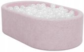 basen z kulkami Oval różowy ekoskóra + 200 kulek