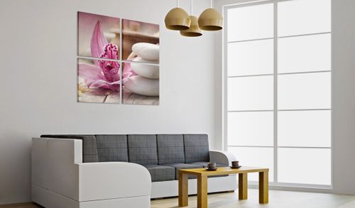 Obraz - Orchidea i zen Rozmiar - 80x80 na Arena.pl