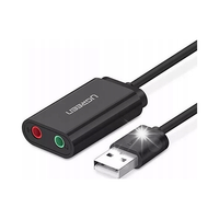 Zewnętrzna karta dźwiękowa USB UGREEN US205 15cm (czarny)