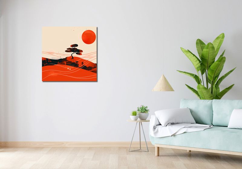 Obraz 70x70cm Czerwone Pustynne Pejzaże zdjęcie 2