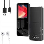 Odtwarzacz MP3 z Bluetooth 5.0,Cyfrowy odtwarzacz muzyczny Głośnik 16GB