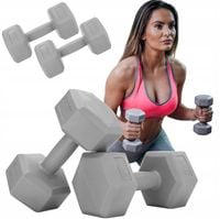 Zestaw Hantli Hantle Bitumiczne Ciężarki do Ćwiczeń Fitness Siłownia