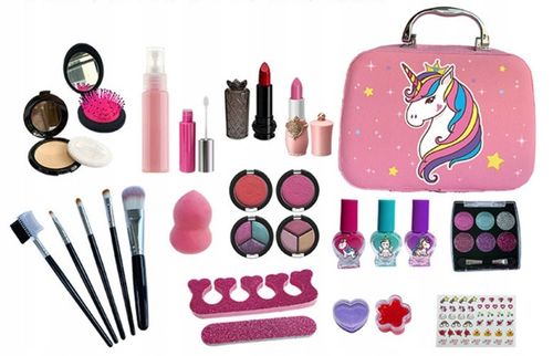 KUFEREK KOSMETYKÓW Zestaw do MAKIJAŻU I PAZNOKCI DLA DZIECI DOMOWE SPA na Arena.pl