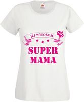 foto koszulka z nadrukiem dla mamy SUPER MAMA