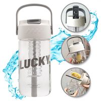 butelka, bidon na wodę z koszyczkiem i słomką 800 ml lucky bd36
