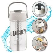 butelka, bidon na wodę z koszyczkiem i słomką 800 ml lucky bd36