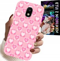 ETUI DO SAMSUNG GALAXY J5 2017 - SERCA KRATKA RÓŻOWA OBUDOWA CASE + SZKŁO