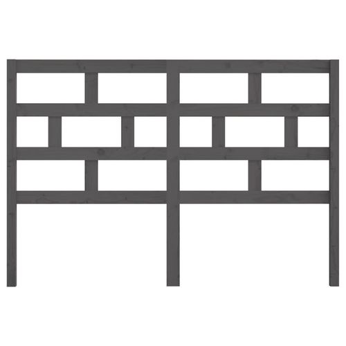 Wezgłowie łóżka, szare, 141x4x100 cm, lite drewno sosnowe na Arena.pl