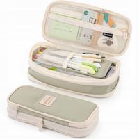 DUŻY PIÓRNIK WIELOFUNKCYJNY SASZETKA TRZYKOMOROWY SZKOLNY DO SZKOŁY 3W1