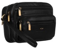 dwukomorowa saszetka męska ze skóry naturalnej - peterson