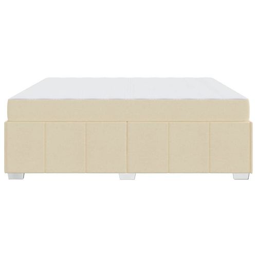 Ramka łóżka z materacem Kremowy 180 x 200 cm tkanina na Arena.pl