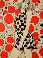 Plakat 15x20cm Czerwone Kropki