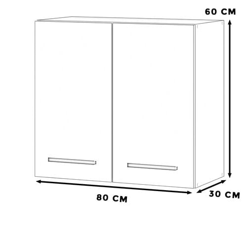 szafka kuchenna wisząca modułowa nowoczesna duża 80cm blande biała szara na Arena.pl