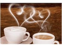 OBRAZ DWIE FILIŻANKI KAWY