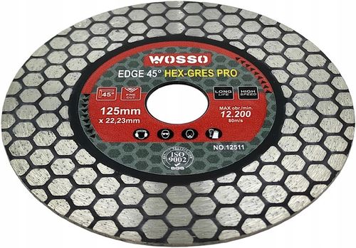 Tarcza DIAMENTOWA 125 do CIECIA pod katem 45 stopni gresu PERFECT Gres na Arena.pl