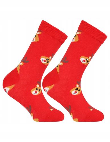 Skarpetki Świąteczne Dziecięce Bawełniane Skarpety Długie 2-PAK MORAJ 35-38 na Arena.pl