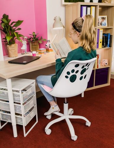 krzesło joy biało-różowe na Arena.pl