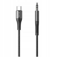 2 x ADAPTER AUDIO AWEI USB-C DO JACK 3.5 CZARNY KABEL 1M DO TELEFONU GŁOŚNI