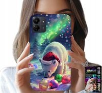 ETUI DO XIAOMI REDMI 13C 4G - ŚWIĄTECZNY NIEDŹWIEDŹ BOMBKI CASE +FOLIA