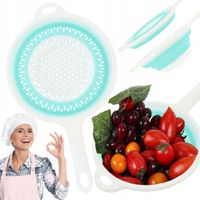 durszlak składany z rączką cedzak sitko ociekacz silikonowy z