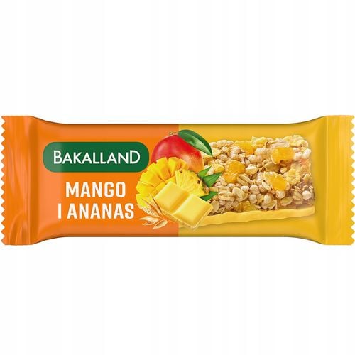 Bakalland BATON MUSLI MANGO I ANANAS Z POLEWĄ MANGO 40g batonik owocowy na Arena.pl