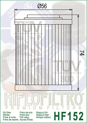 FILTR OLEJU HIFLOFILTRO HF152 zdjęcie 2