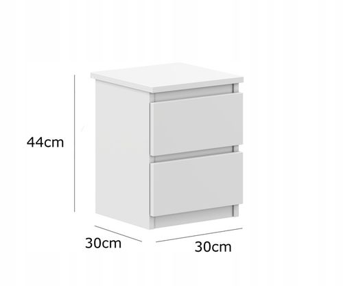SZAFKA NOCNA STOLIK NOCNY DO SYPIALNI SALONU 2 SZUFLADY NATALIA BIAŁY na Arena.pl