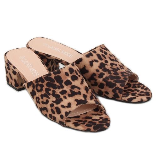 Klapki na obcasie leopard QL-89 Leopard r.39 na Arena.pl
