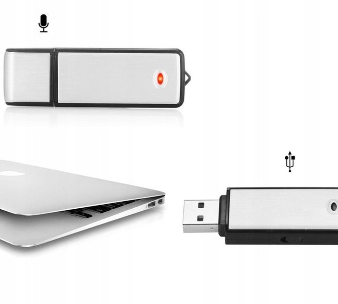 Profesjonalny MINI Dyktafon Cyfrowy PENDRIVE Podsłuch Szpiegowski SPY zdjęcie 12