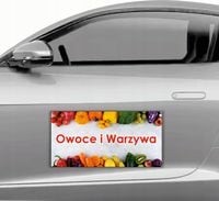 MAGNES na samochód reklamowy MATA MAGNETYCZNA 30x60 OWOCE I WARZYWA