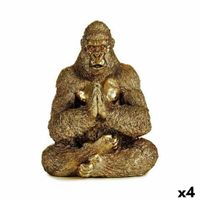 Emaga Figurka Dekoracyjna Yoga Goryl Złoty 16 x 27,5 x 22 cm (4 Sztuk)