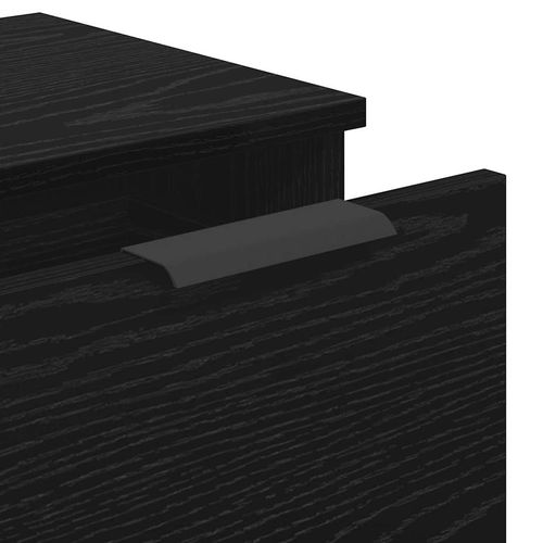 Bufet 3 pcs Czarny dąb 121 x 30 x 70 cm Materiał drewnopochodny na Arena.pl