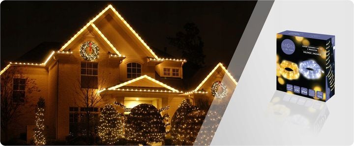 PIĘKNY JASNY WĄŻ ŚWIETLNY Z BROKATEM LED LAMPKI OZDOBNE CHOINKOWE 10M ZEW. zdjęcie 11