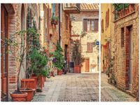 70X50CM STARA ALEJKA TOSKANII DWÓJ OBRAZ NIESYMETRYCZNY