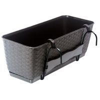 Doniczka Rattan skrzynka 50 cm podstawka + wkład, Umbra