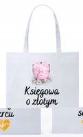Dla Księgowej Księgowego Torba Eco Biała Shopper Z Nadrukiem Ze Zdjęciem