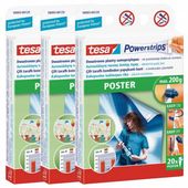 TESA POWERSTRIPS Plastry montażowe samoprzylepne do plakatów 20 szt. x